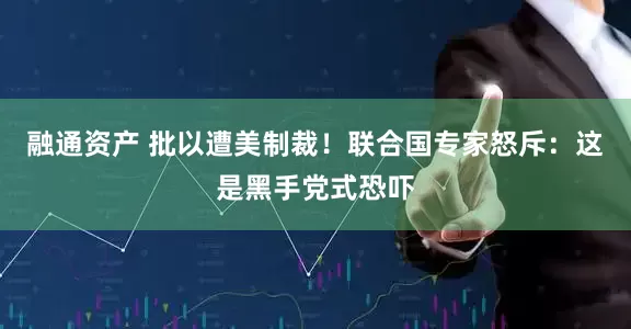 融通资产 批以遭美制裁！联合国专家怒斥：这是黑手党式恐吓